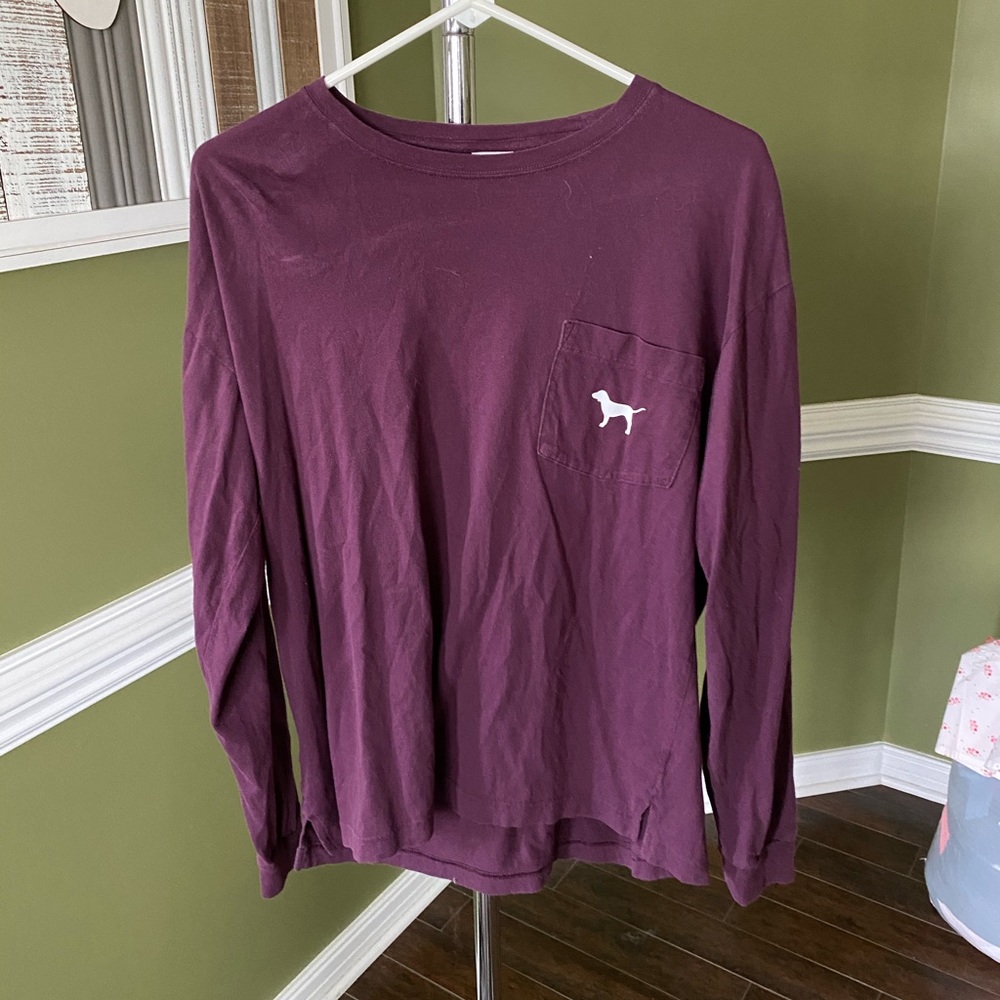 Maroon/ dark purple PINK long sleeve